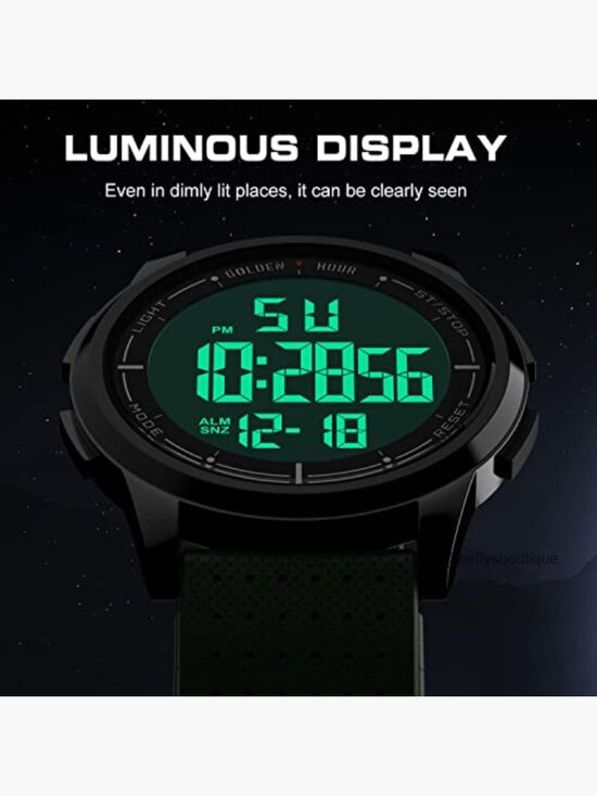 Ultra-Thin Minimalist Digital Sports Watch with Rubber Strap main image 4